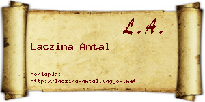 Laczina Antal névjegykártya